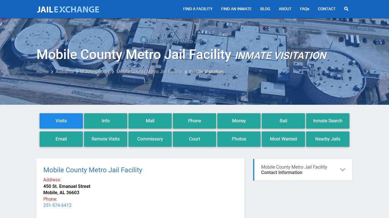 Inmate Visitation - Mobile County Metro Jail Facility, AL